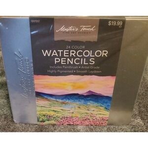 Masters Touch Watercolor Pencils 24 Colors Includes Paint Brush Brand New